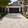 Philadelphia Travertine Paver Tumbled Beige 16x24-inch — Front Yard driveway