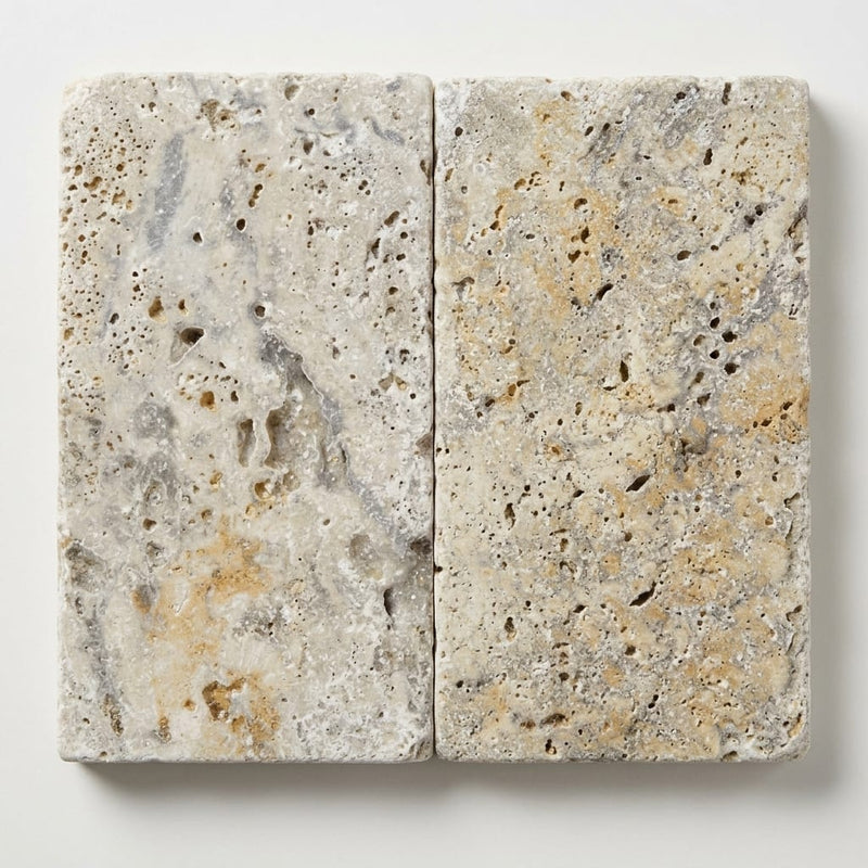 Philadelphia Travertine Paver 16x24 Tumbled 2 inch close-up
