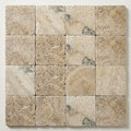 Philadelphia Travertine Paver 6x6 Tumbled 1.25 inch close-up
