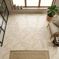 Philadelphia Travertine Tile 12x12 Filled, Honed — Sunroom floor