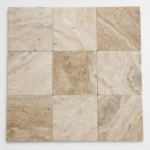 Philadelphia Travertine Tile 12x12 Tumbled close-up