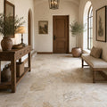 Philadelphia Travertine Tile 12x12 Tumbled — Hallway floor