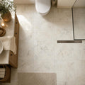 Philadelphia Travertine Tile 16x24 Tumbled — Bathroom floor