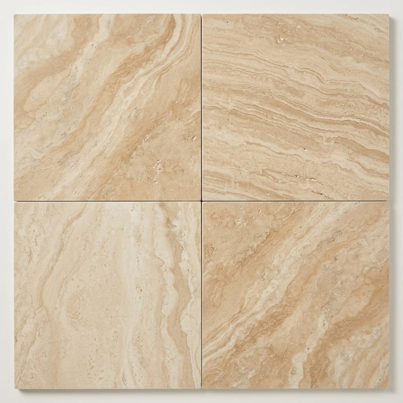 Philadelphia Travertine Tile 18x18 Filled, Honed close-up