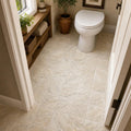 Philadelphia Travertine Tile 6x6 Tumbled — Bathroom floor