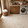 Philadelphia Travertine Tile 6x6 Tumbled — Laundry Room floor