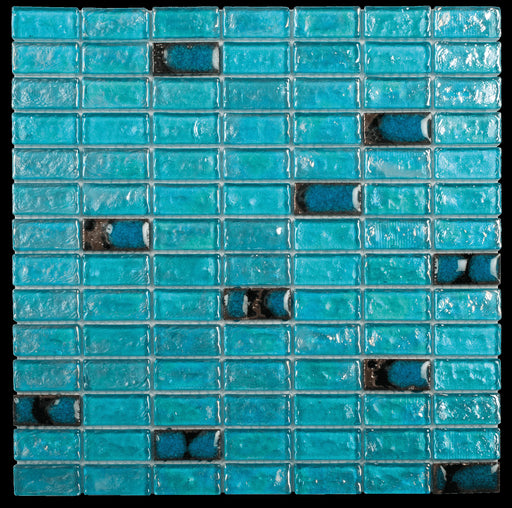 Piazza Turquoise Random Glass Mosaic Tile