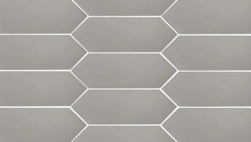Picket Dark Grey 4x12 Elongated Hexagon Matte Porcelain Tile