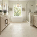 Piedra Caliza Limestone Tile 12x24 Leathered — Primary Bath floor
