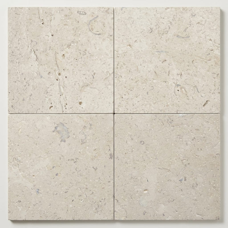Piedra Caliza Limestone Tile 18x18 Leathered close-up