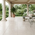 Piedra Caliza Limestone Tile 18x18 Leathered — Covered Patio floor