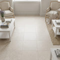 Piedra Caliza Limestone Tile 18x18 Leathered — Family Room floor