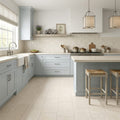 Piedra Crema Limestone Tile 12x24 Leathered — Kitchen floor