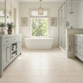 Piedra Crema Limestone Tile 12x24 Leathered — Primary Bath floor