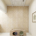 Piedra Sole Limestone Tile 12x12 Leathered — Hallway floor