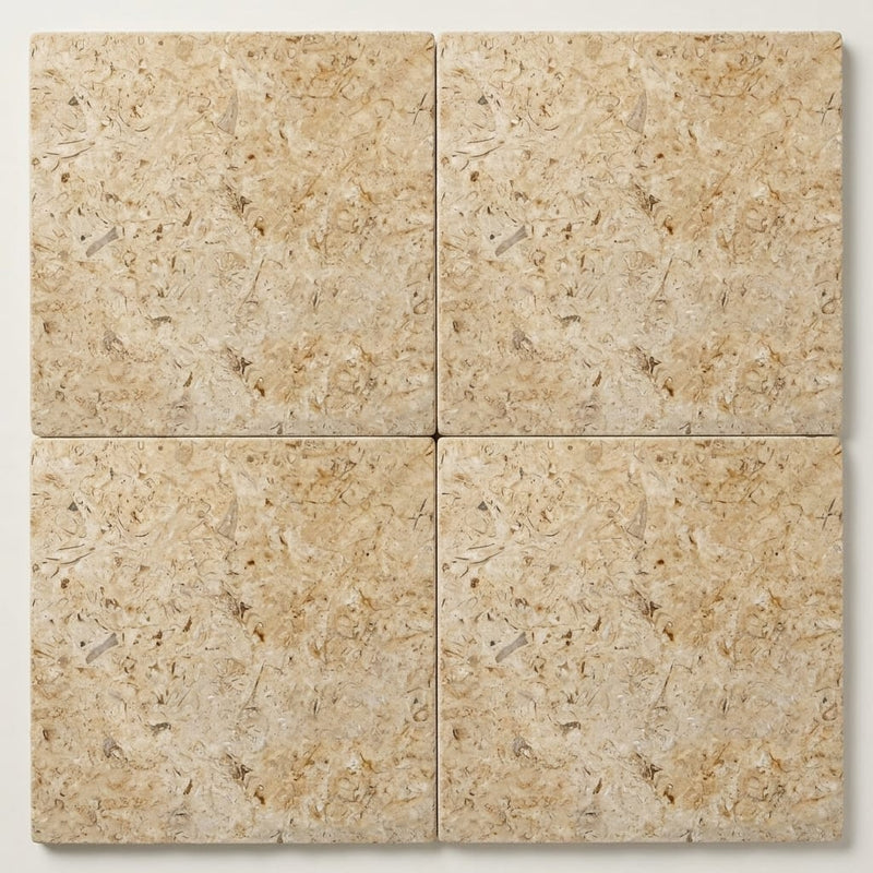 Piedra Sole Limestone Tile 18x18 Leathered close-up