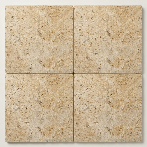 Piedra Sole Limestone Tile 18x18 Leathered close-up