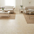 Piedra Sole Limestone Tile 18x18 Leathered — Family Room floor