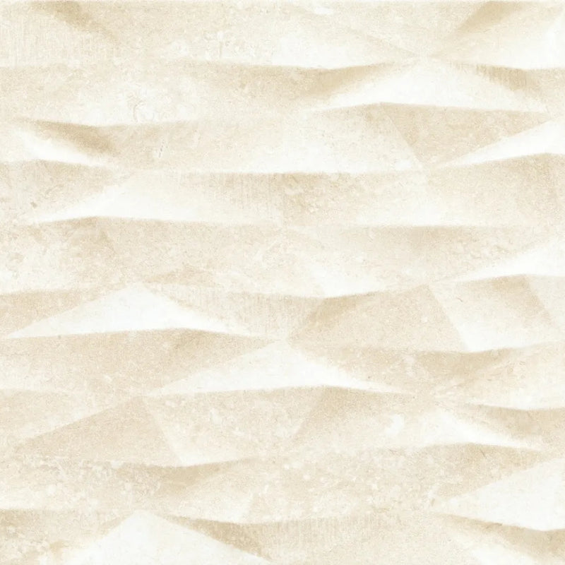 Piemme More Avorio 12x24 Design Matte Porcelain Tile with ivory tones and a repeating wavy decorative pattern.