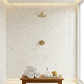 Pietra Divina Marble Mosaic in Calacatta Dolomiti 2x2 — Spa spa interior