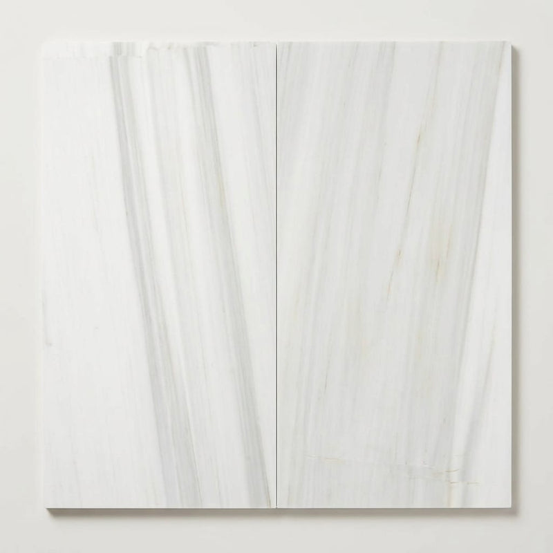 Pietra Divina Marble Tile in Calacatta Dolomiti, Size 12x24 close-up