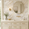 Pietra Divina Namaste Marble Tile Honed - 12x24 in — Bathroom vanity wall