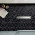 Pietra Divina Marble Mosaic Nero Marquina 2x2 — Bathroom shower floor