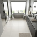 Pietra Italia White Matte 24x24 Porcelain Tile — Primary Bath floor