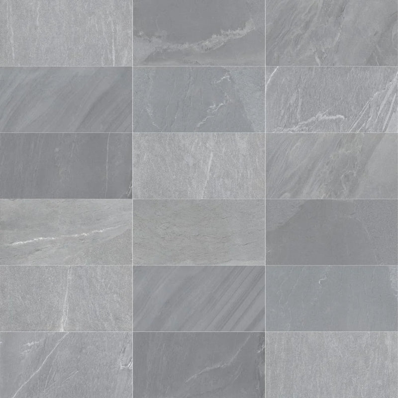 Pietrasanta Dark Grey 17.7x35.4 Matt Polished Porcelain Tile