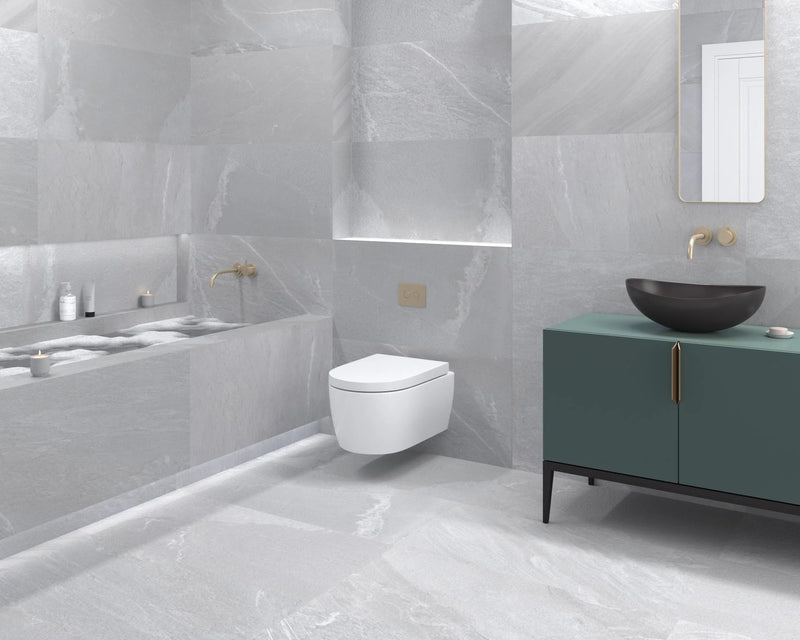 Pietrasanta Light Grey Anti-Slip 17.7x35.4 Porcelain Tile