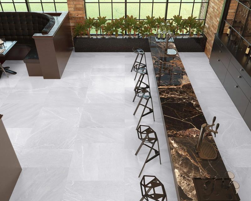 Pietrasanta Light Grey Matt Polished 35.4x35.4 Porcelain Tile