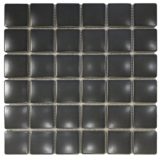 Pillow Dark Grey 1.75x1.75 Pillowed Matte Porcelain Mosaic