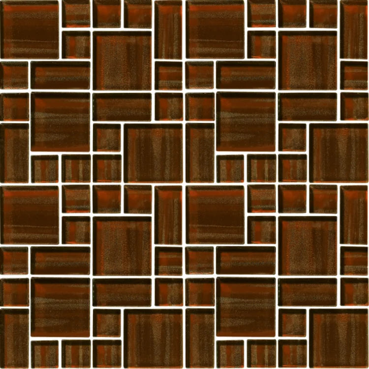 Venice Odyssey Brown 12x12 Glass Mosaic