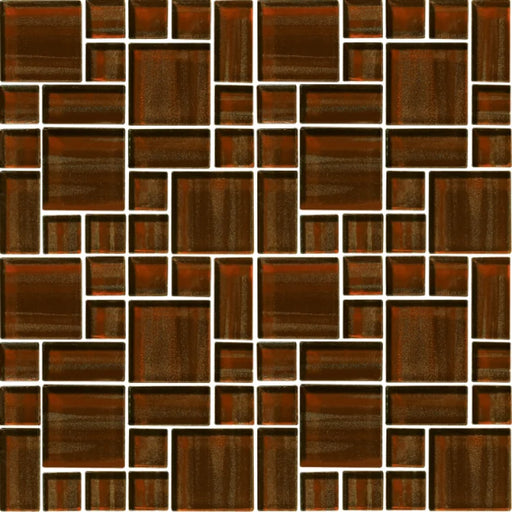 Venice Odyssey Brown 12x12 Glass Mosaic