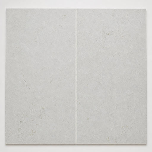 Platinum Ice 12x24 Brushed Limestone Tile close-up