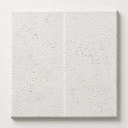 Platinum Ice 12x24 Tumbled Limestone Single Bullnose Pool Coping close-up