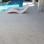 Platinum Ice 12x24 Tumbled Limestone Single Bullnose Pool Coping