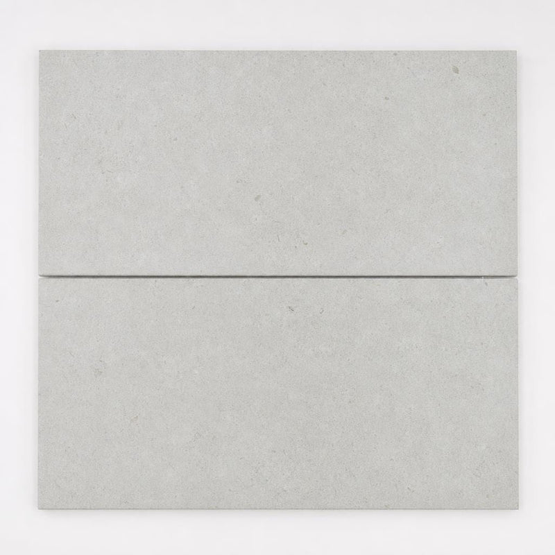 Platinum Ice 12x24x2 Brushed Limestone Paver close-up