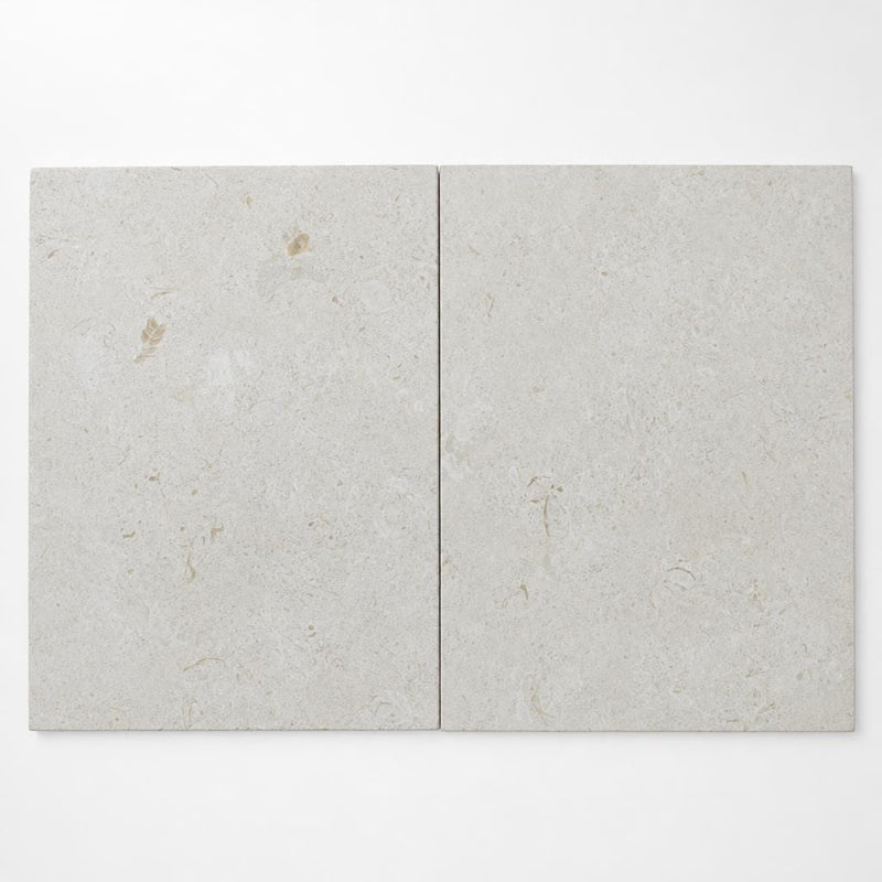 Platinum Ice 16x24 Brushed Limestone Paver close-up