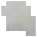 Platinum Ice Versailles Pattern Brushed Limestone Paver