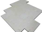 Platinum Ice Versailles Pattern Brushed Limestone Paver