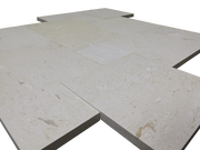 Platinum Ice Versailles Pattern Brushed Limestone Paver