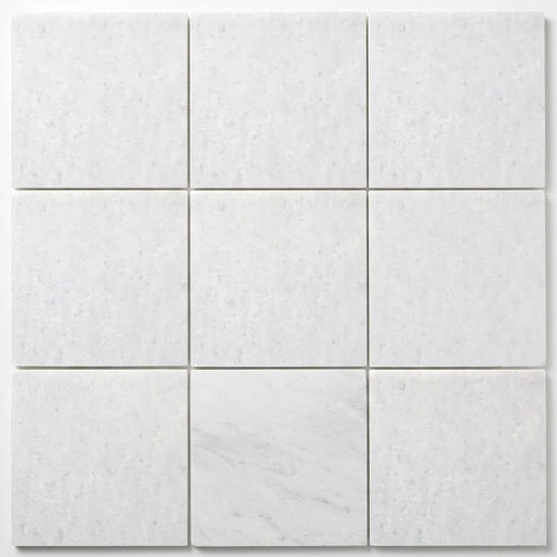 Polar White Marble Tile 12x12 Honed close-up