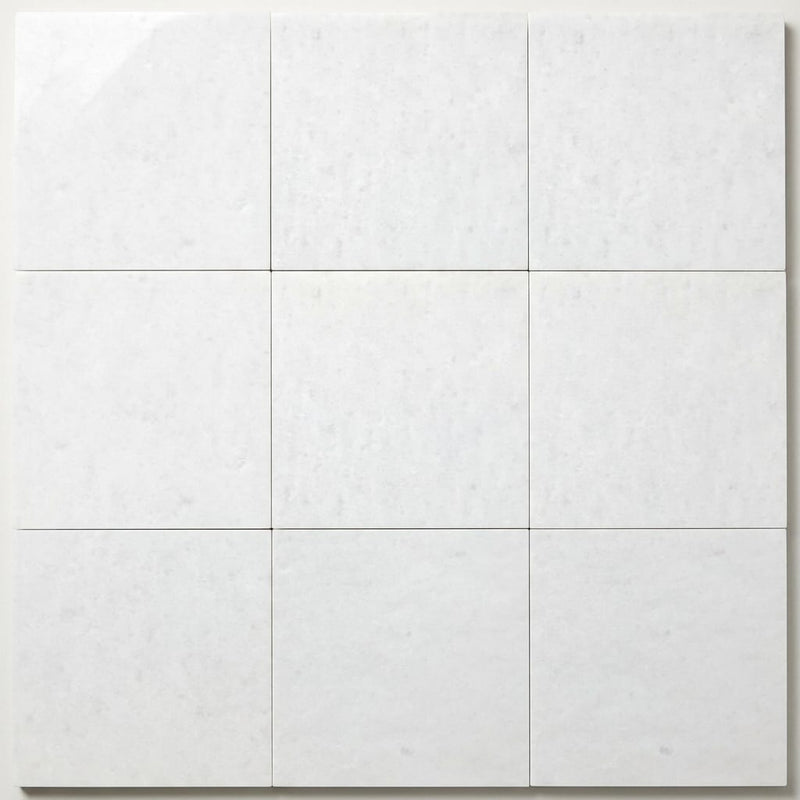 Polar White Marble Tile 12x12 Polished close-up