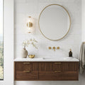 Polar White Marble Tile 12x24 Honed — Bathroom vanity wall