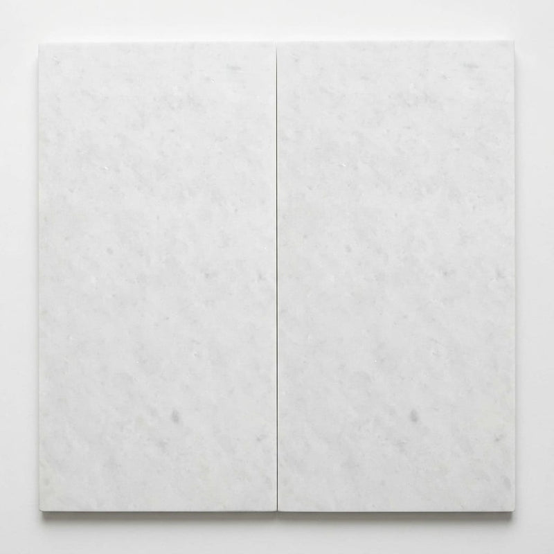 Polar White Marble Tile 12x24 Honed close-up