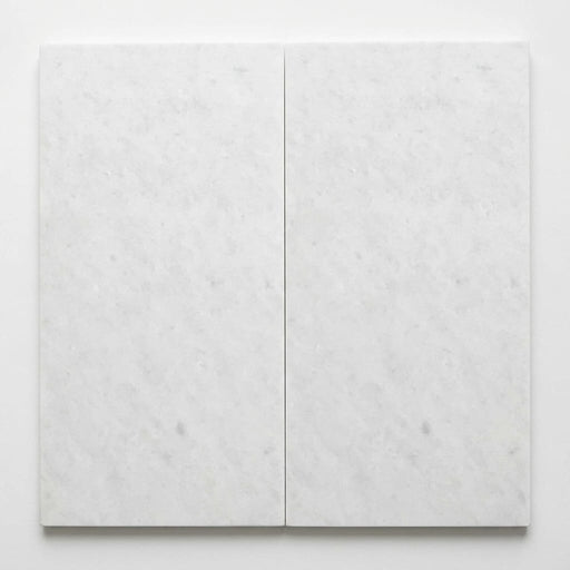 Polar White Marble Tile 12x24 Honed close-up