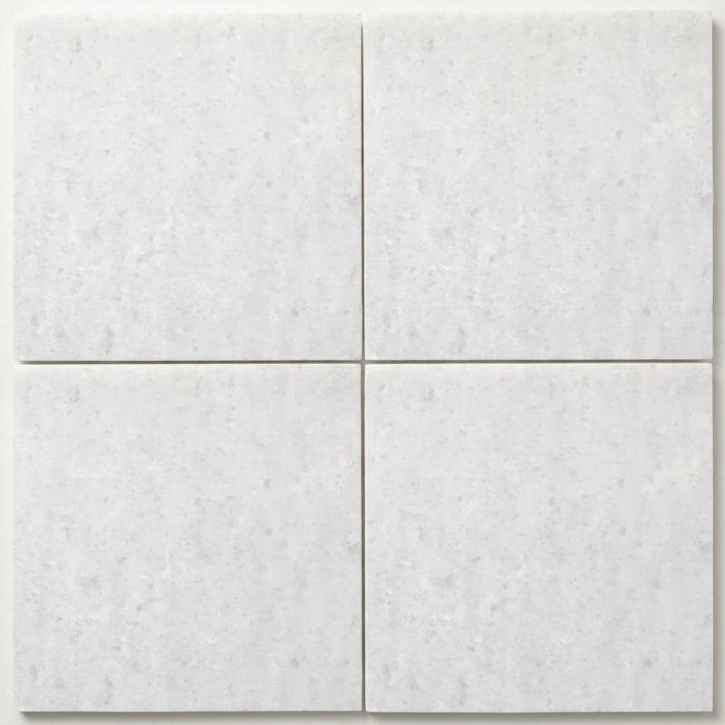 Polar White Marble Tile 18x18 Honed close-up