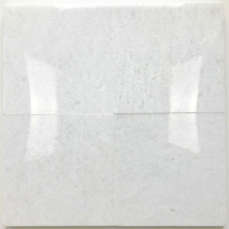 Polar White Marble Tile 18x18 Polished close-up