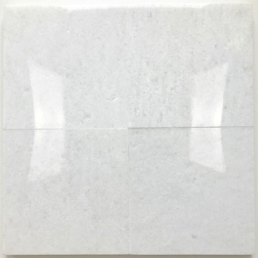 Polar White Marble Tile 18x18 Polished close-up